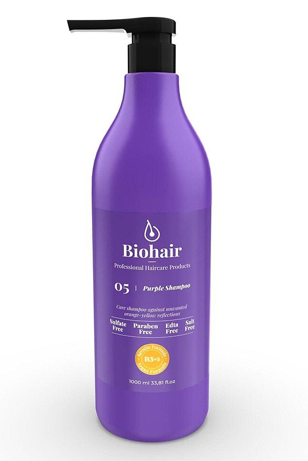 9. Biohair mor turunculaşma karşıtı 1000 ml şampuan.