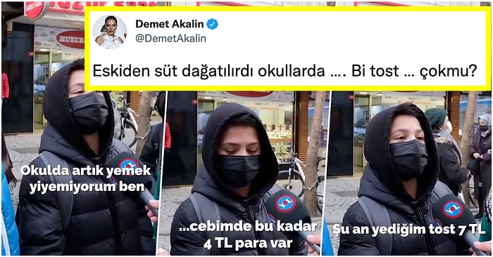 "4 Lira Param Var, Yemek Yiyemiyorum" Diyen 7. Sınıf Öğrencisinin Durumuna Demet Akalın da Sessiz Kalamadı