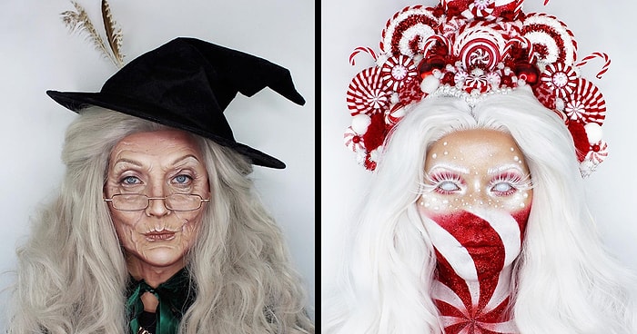 Визажист из Германии использует свое тело, как холст для создания невероятных образов (15 фото)