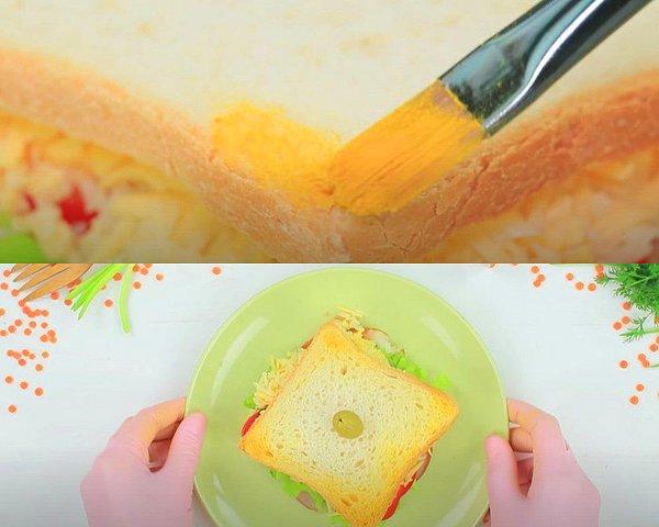 3. Muhteşem kızarmış tost ekmeği değil, sadece boya.