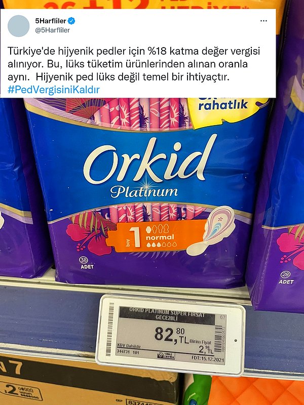 8. Ped kullanmak ekmek yemek su içmek kadar elzem, kaldırın şu vergileri!