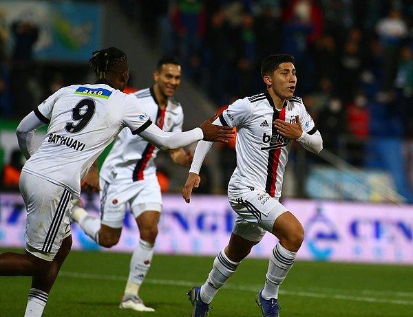 Beşiktaş'ın gollerini 25. dakikada penaltıdan Batshuayi ve 60. dakikada Emirhan İlkhan kaydetti.