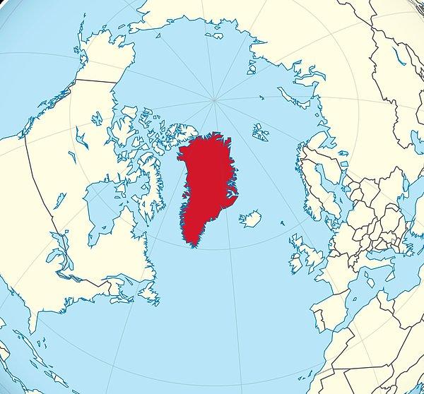 Grönland Kuzey Kutbu'ndaki buzullarla kaplı en büyük bölge.