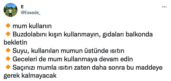 12. Sonra mum fiyatları arşa çıkar kesin.