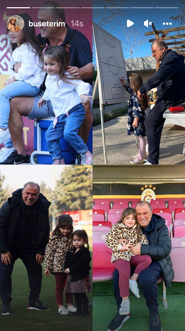 Buse Terim, Instagram hikayelerinde Terim ailesinin Galatasaray ile geçirdiği özel günleri kolajlayacak paylaştı.