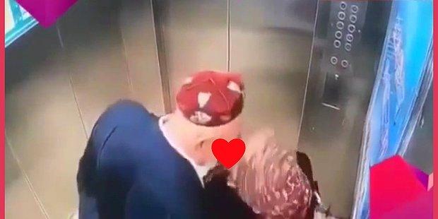 Asansörde Öpüşen Yaşlı Çiftin Sosyal Medyada Gündem Olan Görüntüleri