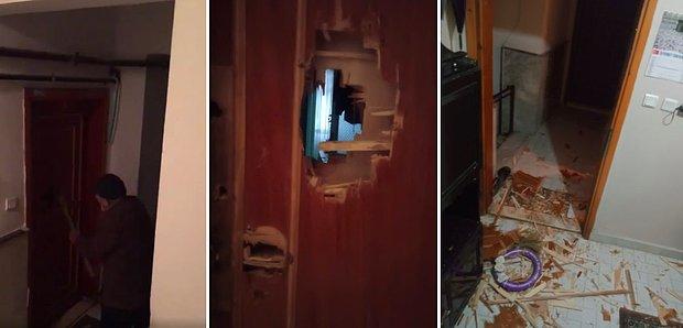 1200 TL Kirayı 4000 TL'ye Çıkarmak İsteyen Ev Sahibi Kiracıları İkna Edemeyince Kapıyı Baltayla Kırdı İddiası