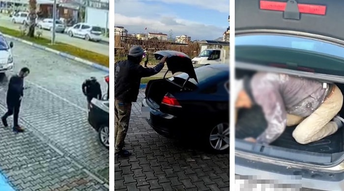 Arabası Kirlenmesin Diye İşçiyi Bagajında Taşıyan Patron