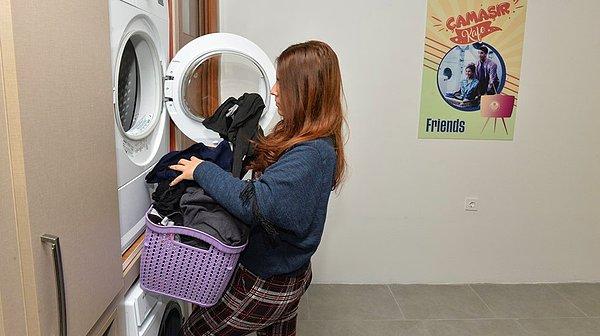 8. Yurtlarda artık çamaşır ve kurutma makineleri mevcut.