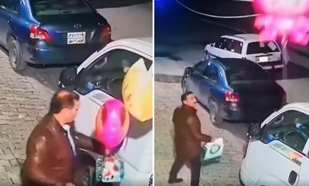 Çocuklarını Mutlu Etmek İçin Balon Alan Babanın Elinden Balonlar Kayıp Uçtuğu Sırada Yaşadığı Hayal Kırıklığı