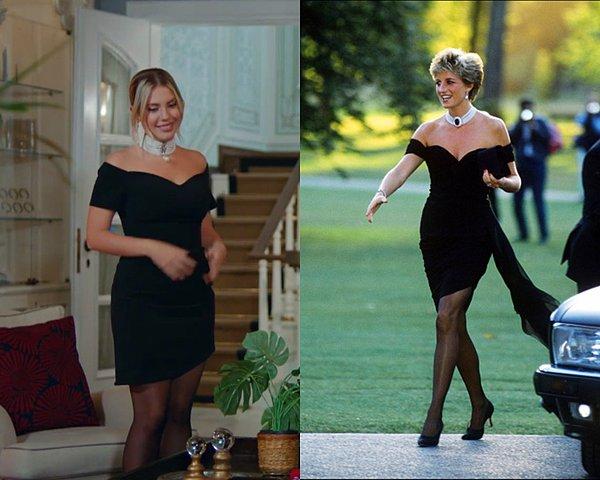 Fox TV'de yayınlanan Yasak Elma dizisinde Yıldız'ın, Lady Diana'nın intikam elbisesine benzer bir elbise giymesi uzun süre konuşulmuştu.