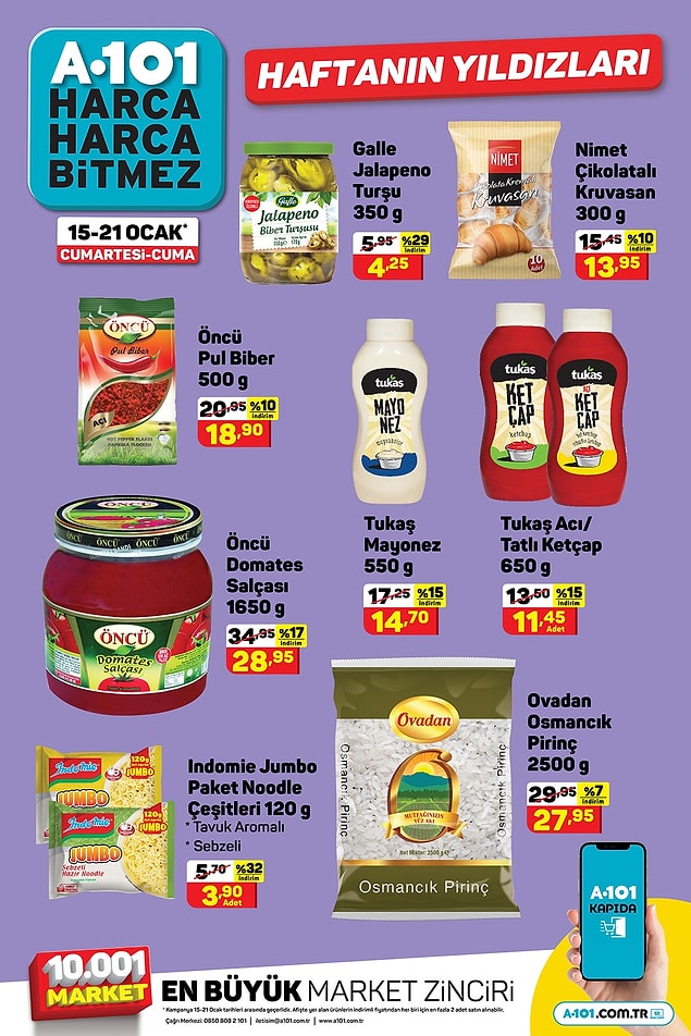Öncü Domates Salçası 1650 g 28,95 TL.