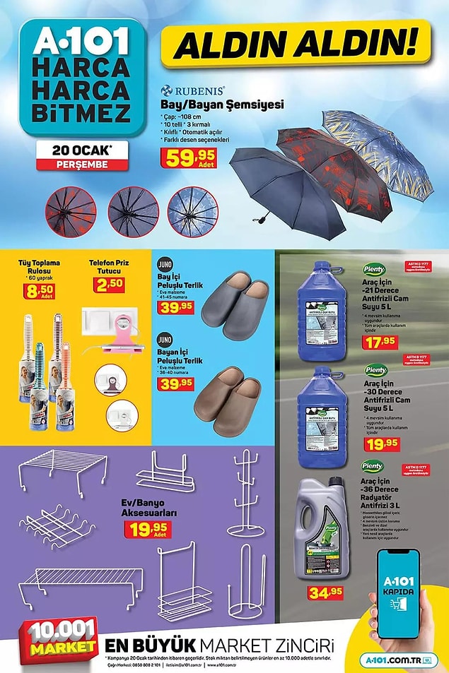 Ev Banyo Aksesuarları 19,95 TL.