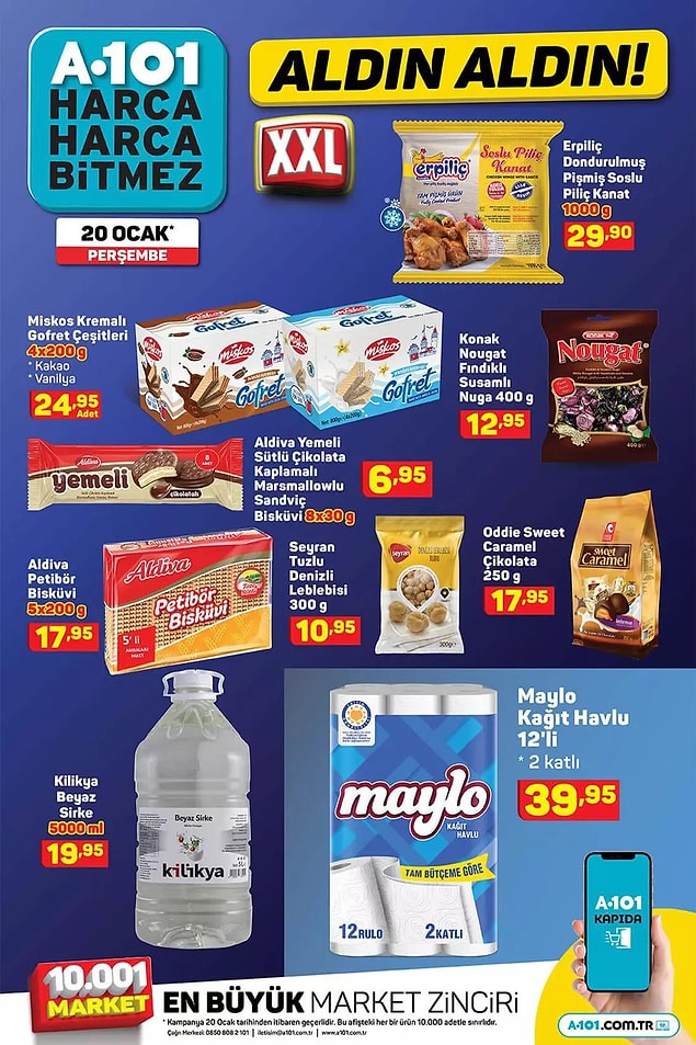 Kilikya Beyaz Sirke 5000 ml 19,95 TL.