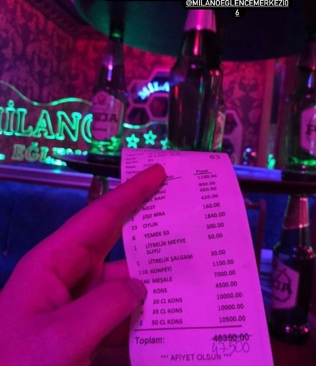 Şimdi bu Instagram sayfası yeni bir adisyonla karşımızda... Ciddi anlamda ev, araba sattıran hesap tam tamına 47.500 TL gelmiş. Ablalarımız güzel öpmüş abilerimizi gördüğünüz gibi.