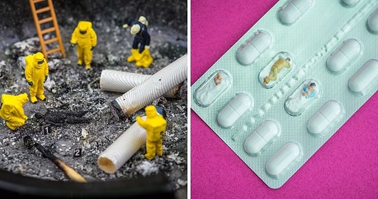 Венгерский художник создает очаровательные крошечные миры из повседневных предметов и миниатюрных фигурок (20 новых фото)