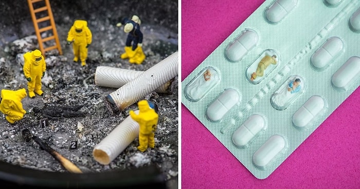 Венгерский художник создает очаровательные крошечные миры из повседневных предметов и миниатюрных фигурок (20 новых фото)