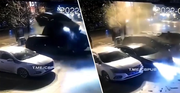 Doğru Park Nasıl Yapılır? Arabaların Üzerinden Uçarak Boş Yere Park Eden Şoförün Viral Olan Görüntüleri