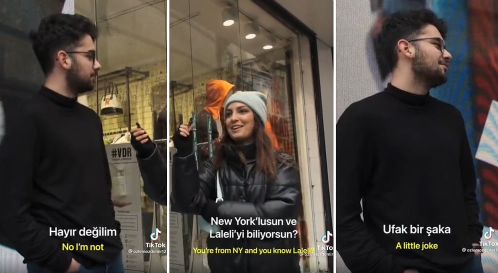 Sokak Röportajı Yapan Muhabiri İngilizce Konuşup 'New Yorkluyum' Diyerek Fena Troll'leyen Türk