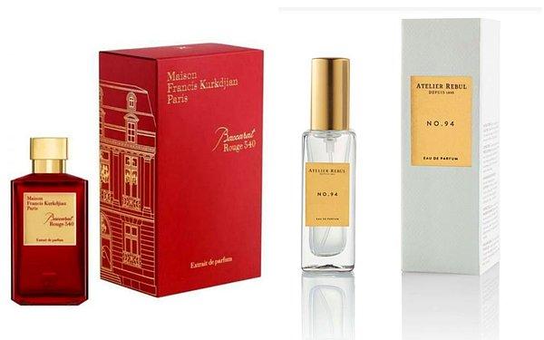 8. Baccarat parfümün muadili olarak gösterilen Atelier Rebul No.94 en sevilen muadillerden biri...