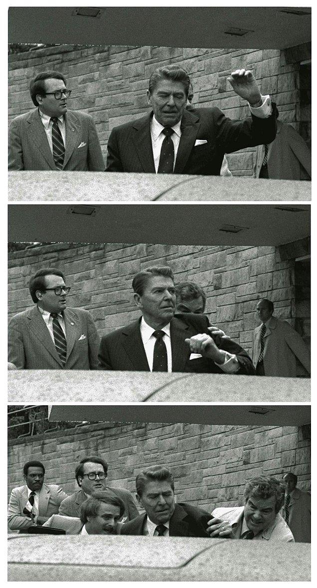 Reagan toplantıdan sonra otelden çıkıp limuzinine yöneldi.