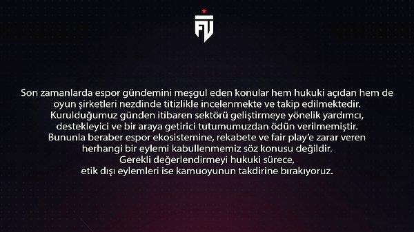 Fire Flux Esports'un Sterben transferini duyurmasının ardından Futbolist takımı tekrardan bir açıklama yayınladı.