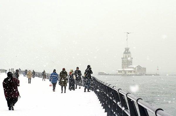 İstanbul'da Kar Yağışı Başladı