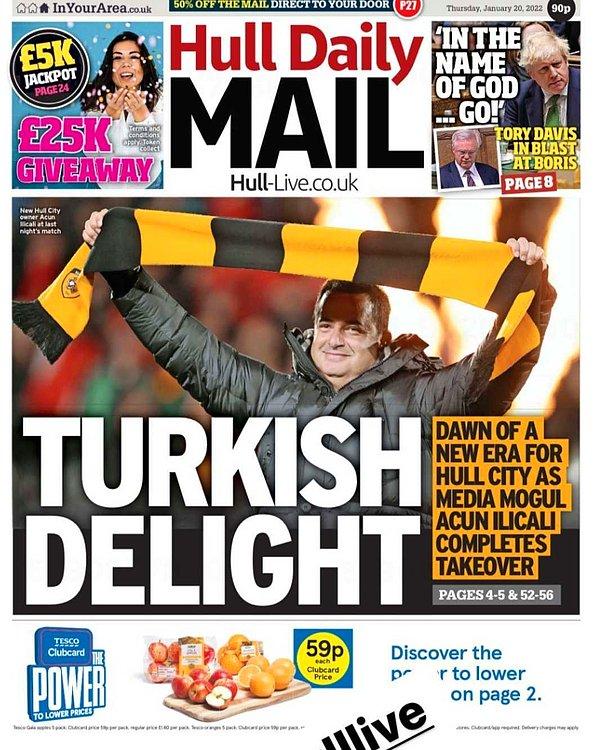 Maçın ardından yerel gazeteler Acun Ilıcalı'yı manşetine taşıdı: "Türk lokumu"