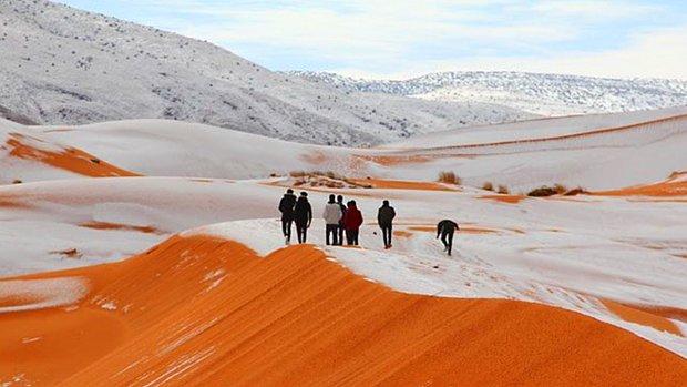 Sahra Çölü'ne 52 Yılda 5. Kez Kar Yağdı! Sahra Çölü Nerede, En Son Ne Zaman Kar Yağdı? İşte O Görüntüler...