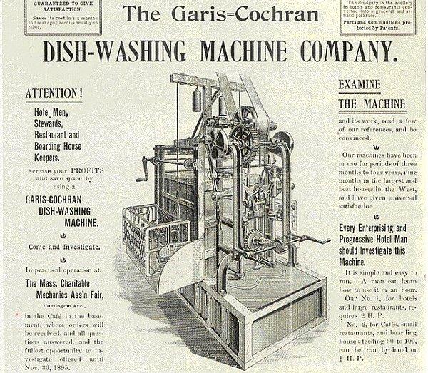 Cochran 1886’nın sonunda “bulaşık makinesi” adını verdiği makinenin patentini aldı.