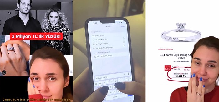 Eser Görmesin! Berfu Yenenler, Hadise'nin 3 Milyonluk Tektaşından Sonra Kendi Yüzüğünün Fiyatını Paylaştı