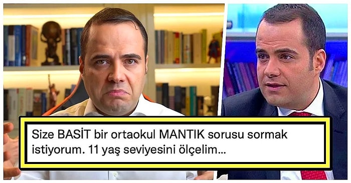 Özgür Demirtaş'ın 11 Yaş Seviyesinde Olduğunu Belirttiği  Bi' Acayip Mantık Sorusu Sosyal Medyanın Gündeminde