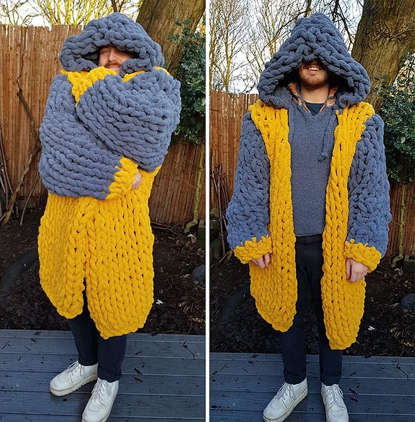 12. Моя мама купила кучу пряжи у комиссионера и сделала это для меня! Очень стильно!