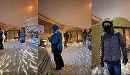 Bolu Tüneli'nde Mahsur Kalan Vatandaşlar Otobana Çadır Kurdu