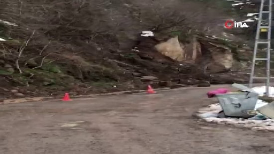 Artvin’de Heyelan: Dev Kayalar 4 Köye Ulaşımı Kapattı