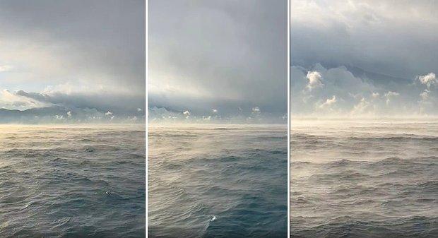 Hatay'da Samandağ Sahili'nde Havadan Daha Sıcak Olan Denizin Kaydedilen Muazzam Görüntüleri