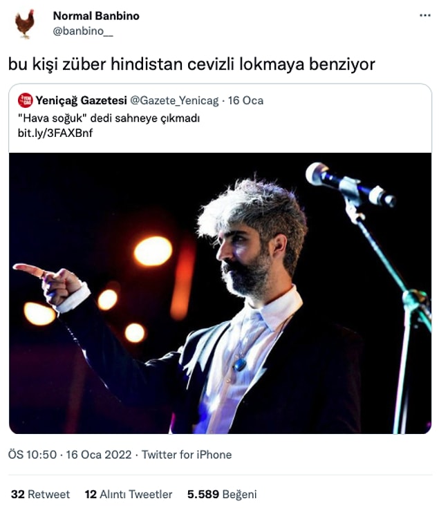 15. Bu havada yenmez.