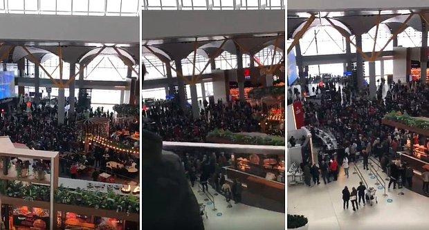 İstanbul Havalimanında Mahsur Kalan Yabancı Turistler, 'We Need Hotel' Sloganları Atmaya Başladılar