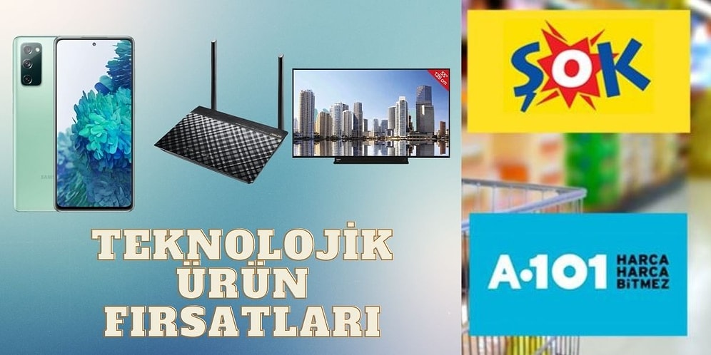 Akıllı Telefonlar, Tabletler ve Akıllı TV'ler Uygun Fiyatlarla! Şok ve A101 Teknolojik Ürünler 26 Ocak