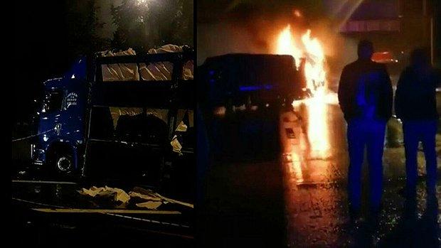 Mersin'de Zincirleme Kaza: TIR Şoförü Yanarak Can Verdi