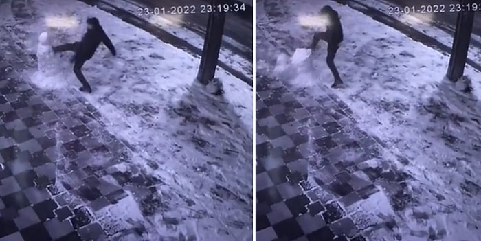 Kızının Yaptığı Kardan Adamı Tekmeleyerek Parçalayan Kişiyi 'Gelişememiş Bir Varlık' Diyerek İfşa Eden Anne