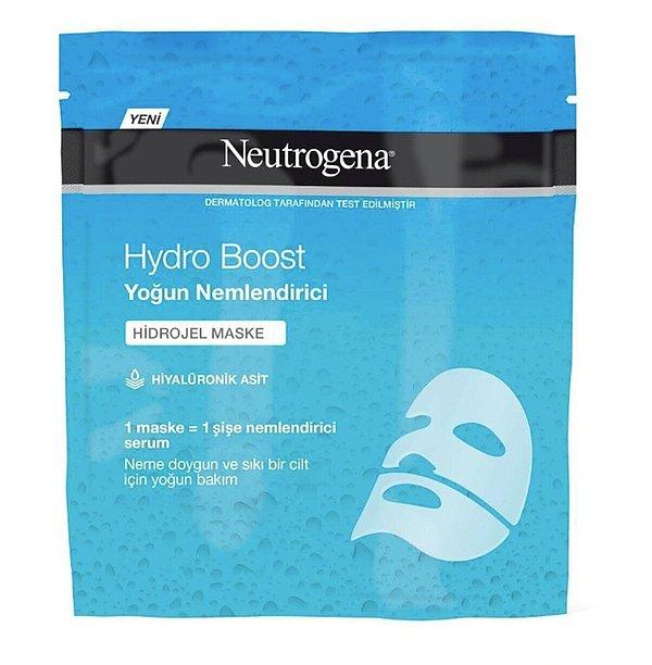 19. Pratik bir bakım uygulamak isteyenlerin tercihi hidrojel içerikli yoğun nemlendirici Neutrogena Hydro Boost maske...