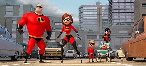 1. The Incredibles / İnanılmaz Aile (2004) - IMDb: 8.0