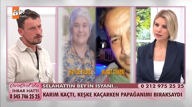 Selahattin'in, Murat isimli erkeğe kaçtığını iddia ettiği Hatice Yıldız kaçarken evde bulunan Paşa isimli papağanı, 6 muhabbet kuşunu ve 1 kanaryayı da yanında götürdü.