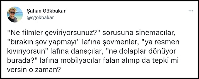 Tanış'ın bu çıkışını gereksiz bulanlardan biri de Şahan Gökbakar olmuştu. 👇