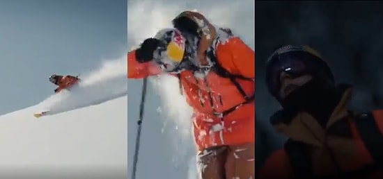 Serbest Stil Kayakçısı Markus Eder'in İsviçre Buzullarında Yaptığı Görsel Şölen Niteliğindeki Gösteri