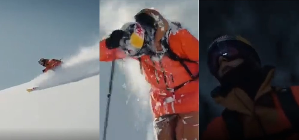 Serbest Stil Kayakçısı Markus Eder'in İsviçre Buzullarında Yaptığı Görsel Şölen Niteliğindeki Gösteri