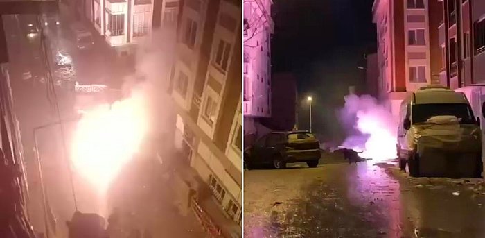 İstanbul'da Yeraltı Kabloları Alev Alarak Patladı: Mahalle Sakinleri Sokağa Döküldü