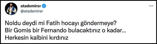 Fatih Terim ile yolların ayrılması sırasında Ata Demirer'in paylaşımı şöyleydi: