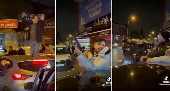 Yok Böyle Bir Rahatlama: Araç Konvoyu Yapıp Havaya Ateş Eden Magandaların Bekçi Baskınına Uğradıkları Anlar